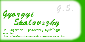 gyorgyi spalovszky business card
